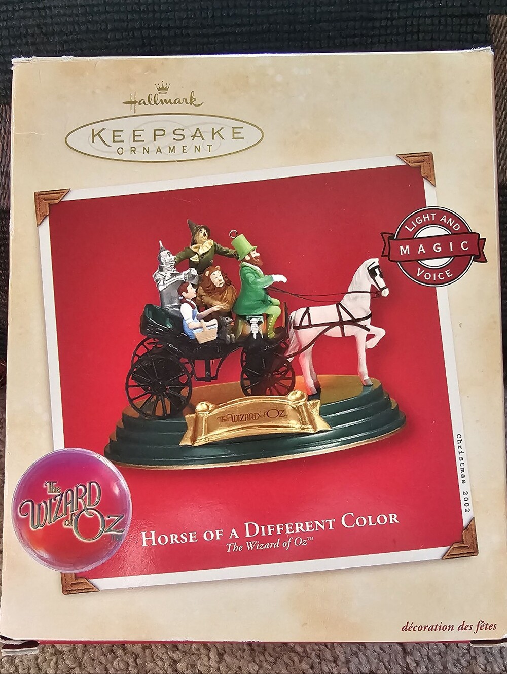 2002 Hallmark Keepsake Ornament "Horse of a Different Color" Wizard Of Oz.